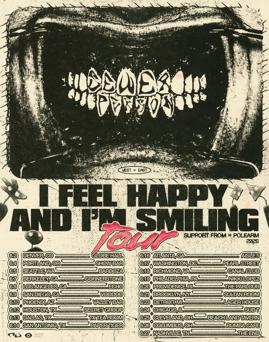 Sewerperson i feel happy and im smiling tour Poster 2026